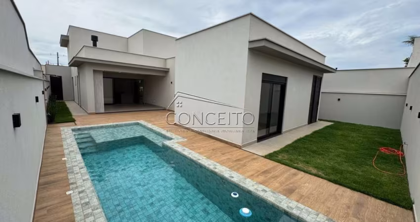 Casa térrea recém construída à venda no Condomínio Morada do Engenho com 303,47 m² | 3 suítes com closet e 6 vagas de garagem.