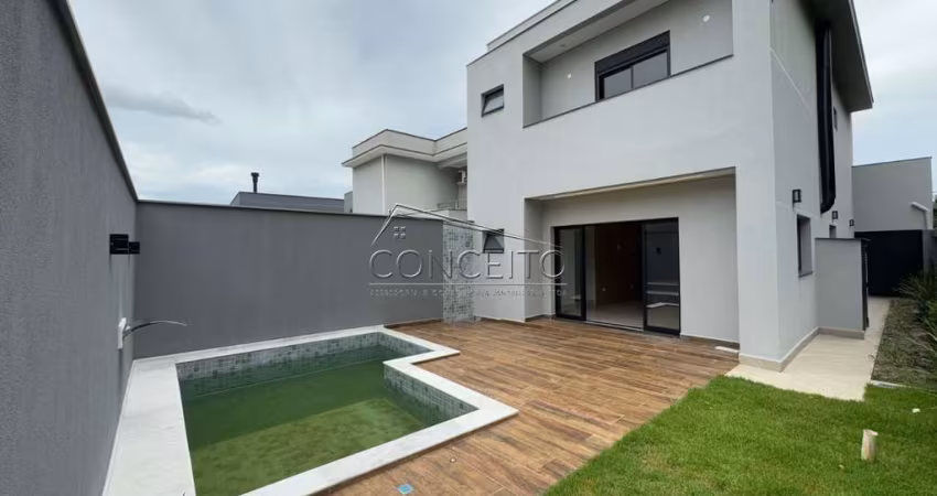 Sobrado recém construído à venda no Condomínio Lazuli Club com 196m² | 3 suítes e 2 vagas de garagem.