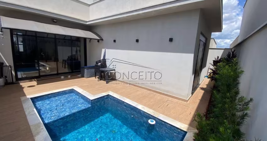 Casa térrea à venda no Condomínio Soleil Piracicaba com 172m² | 3 dormitórios sendo 1 suíte com closet e 4 vagas de garagem.