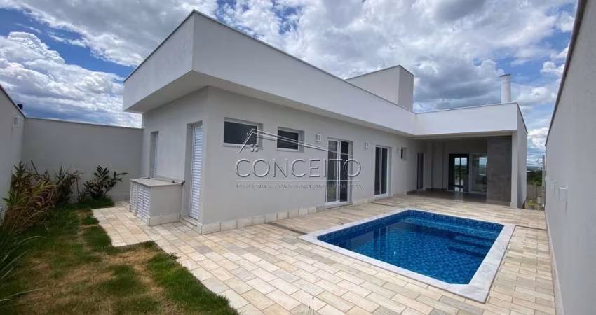 Casa semi térrea à venda no Condomínio Soleil Piracicaba com 178m² | 3 dormitórios sendo 1 suíte e 4 vagas de garagem.