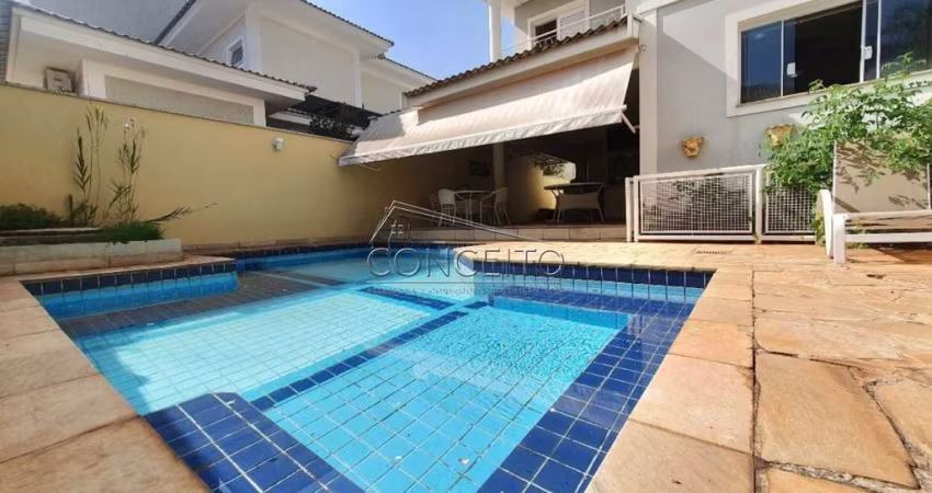 Sobrado à venda no Condomínio Terras de Piracicaba com 346 m² | 4 suítes com armários, sendo 2 suítes master com closet e 4 vagas de garagem.