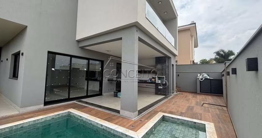 Sobrado em construção à venda no Condomínio Residencial Villa D'Áquila com 338m² | 3 suítes e 4 vagas de garagem.