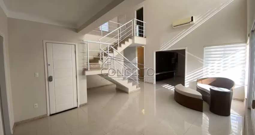 Sobrado à venda no Condomínio Terras de Piracicaba III com 338 m² | 3 suítes com armários e closet e 6 vagas de garagem, sendo 3 cobertas.
