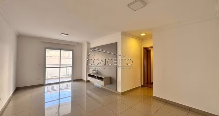 Apartamento para locação no Edifício San Victor com 118m² | 3 dormitórios, sendo 1 suíte, varanda gourmet e 2 vagas de garagem.
