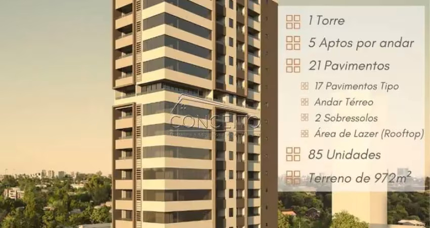 Lançamento Edifício Halma no bairro Alto, com unidades de 49 a 63 m² de área útil, 1 ou 2 dormitórios e 1 vaga de garagem.