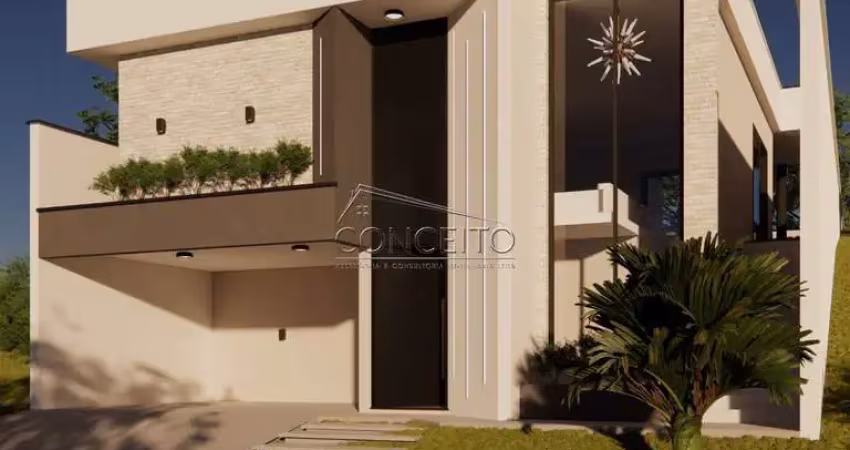 Casa em construção à venda no condomínio residencial villa d'aquila com área construída de 215,06 m² | 3 suítes e 4 vagas de garagem.