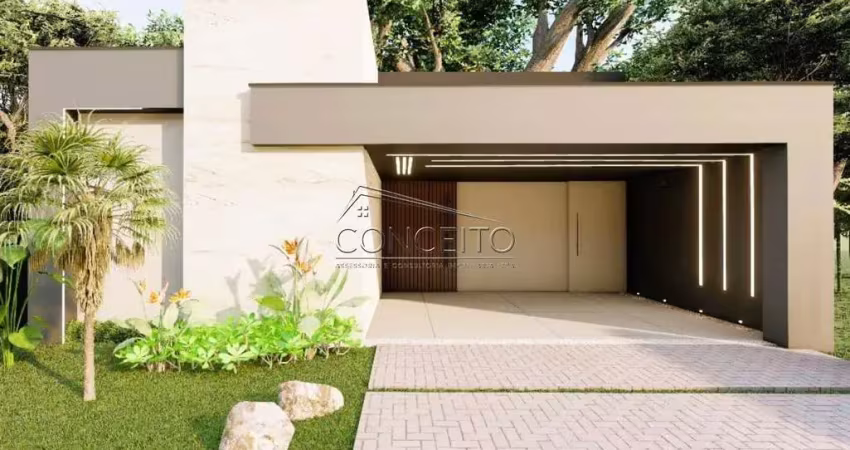 Casa térrea em construção à venda no condomínio residencial villa d'aquila com área construída de 182 m² | 3 suítes e 4 vagas de garagem.