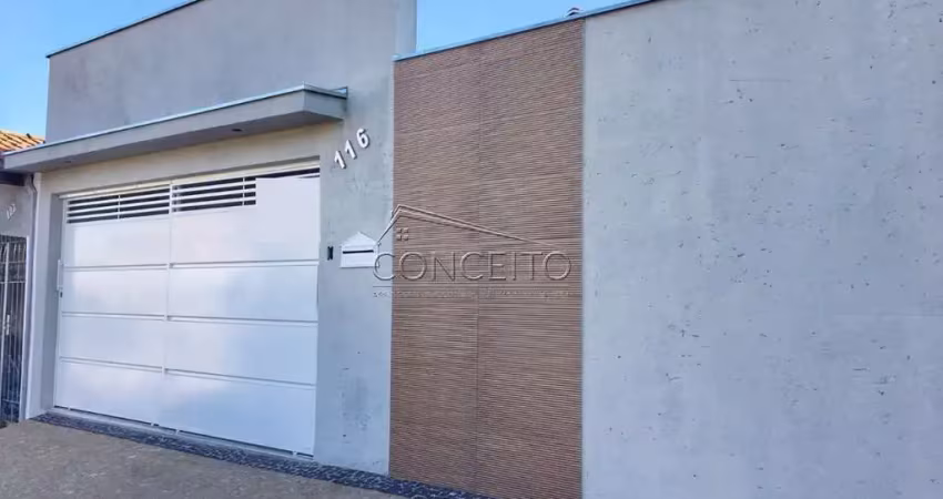 Casa térrea à venda no bairro parque holanda i com área construída de 119 m² | 3 dormitórios, sendo 1 suíte e 2 vagas de garagem cobertas.