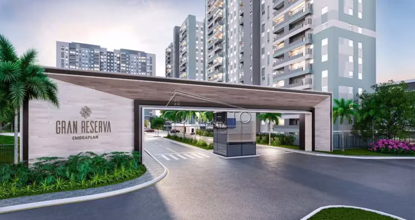 Breve lançamento do empreendimento gran reserva embraplan, com unidades de 52,63 m² a 63 m² de área útil.