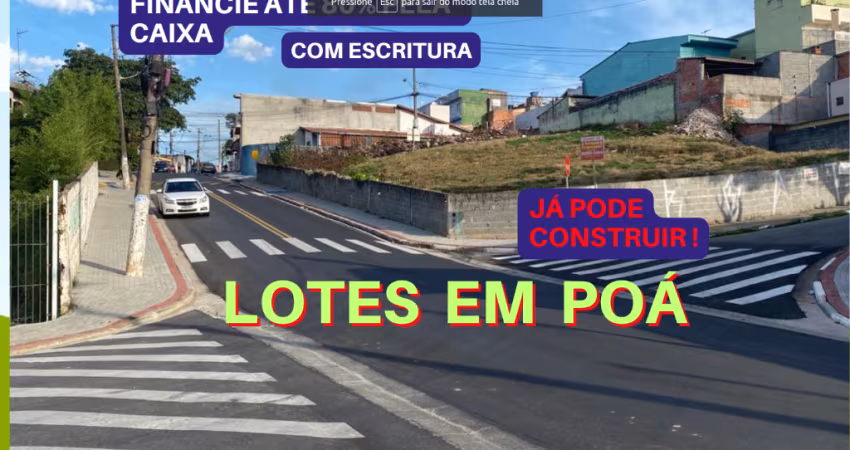 Vende Terrenos no Jardim Beatriz Poá , financiamento direto com proprietário . Lotes com Escritura e desdobrados.