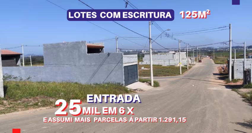 VENDE Terrenos 125m2 /ENTRADA 25mil  + Parcelas, Loteamento Planejado  Novo  Badra - Suzano - SP