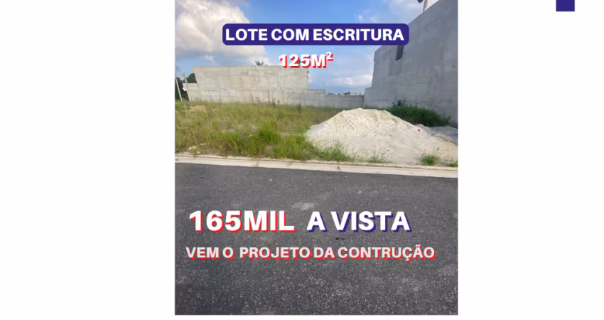 Vende lote 125m2 com escritura, financia pela Caixa, estuda proposta, dentro do loteamento planejado Novo Badra em Suzano