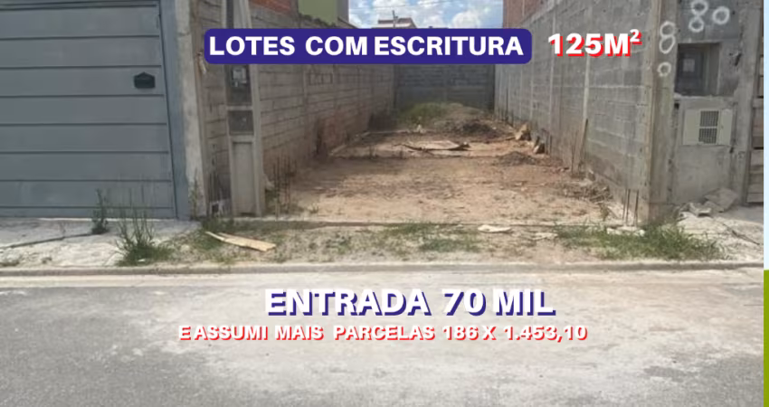 Vende lote 125m2 com escritura dentro do loteamento planejado Novo Badra em Suzano
