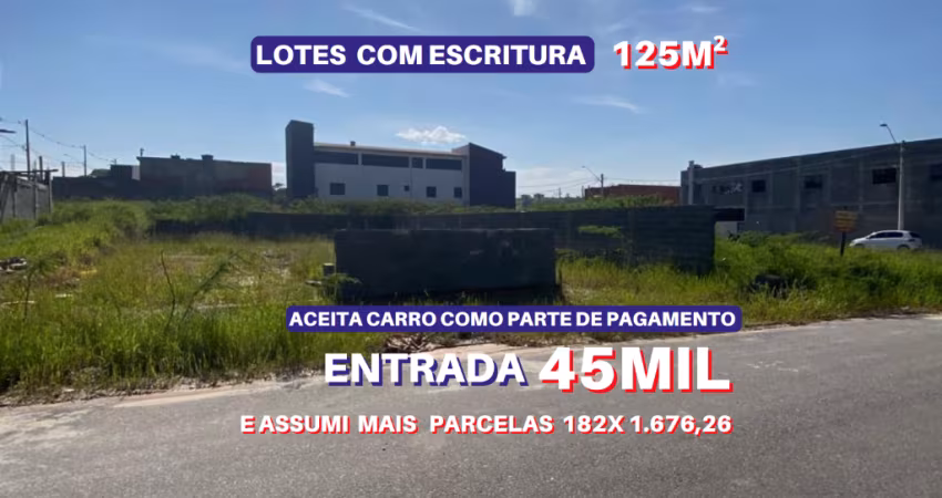 Vende lote 140m2 comercial com escritura, frente avenida principal,  dentro do loteamento planejado Novo Badra em Suzano