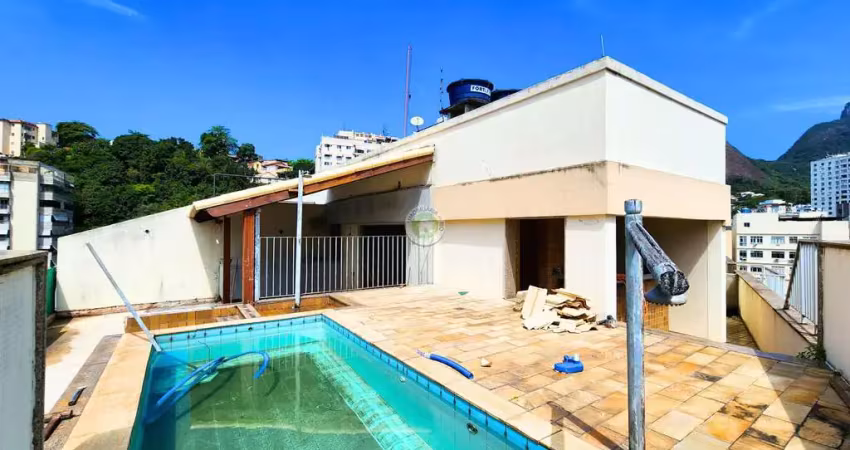 Cobertura de luxo à venda em Laranjeiras, Rio de Janeiro-RJ: 4 quartos, 1 suíte, 2 salas, 3 banheiros, 4 vagas de garagem, 283m².