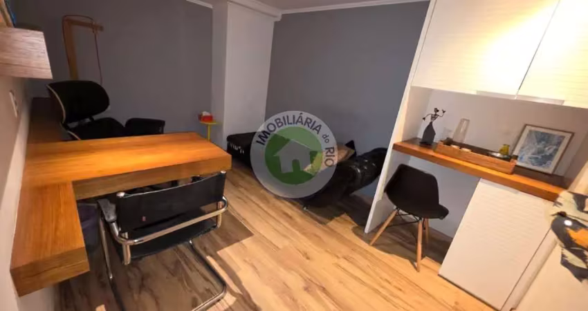 Mobiliada! aluguel de sala comercial de 28m² na barra da tijuca, rio de janeiro - 1 vaga de garagem inclusa!