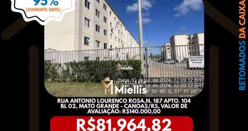 Imóvel Retomado CAIXA no bairro MATO GRANDE em CANOAS - OPORTUNIDADE ÚNICA!