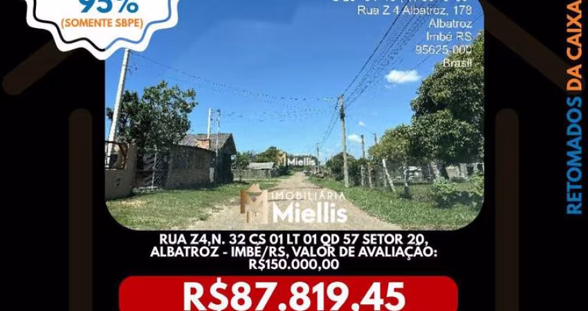 Imóvel Retomado CAIXA no bairro ALBATROZ em IMBÉ - OPORTUNIDADE ÚNICA!