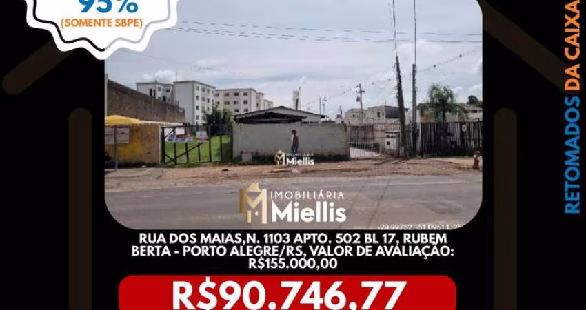 Imóvel Retomado CAIXA no bairro RUBEM BERTA em PORTO ALEGRE - OPORTUNIDADE ÚNICA!