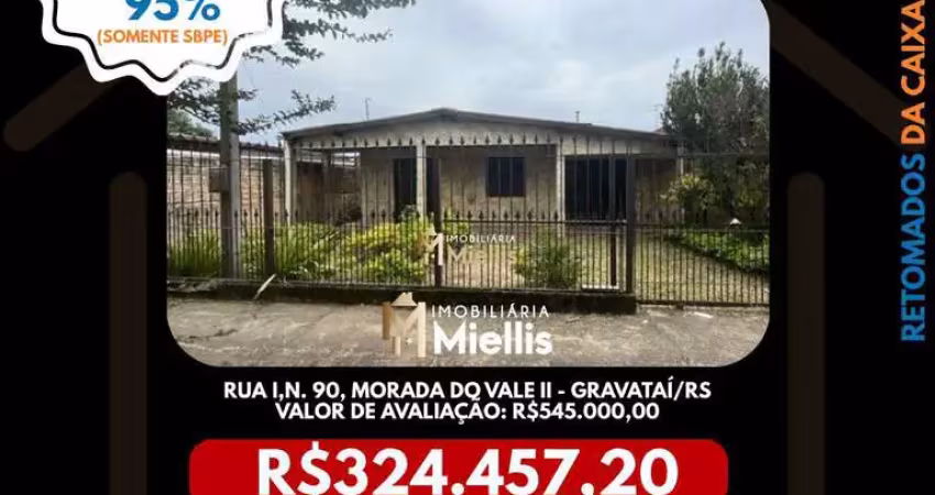 Imóvel retomado caixa no bairro morada do vale ii em gravatai - oportunidade única!
