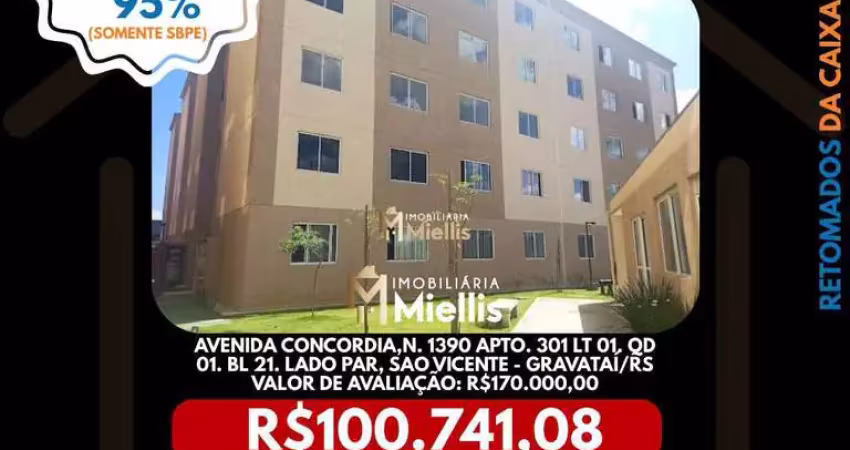 Imóvel retomado caixa no bairro são vicente em gravatai - oportunidade única!