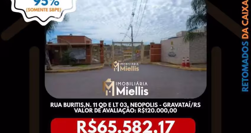 Terreno retomado caixa no bairro neópolis em gravatai - oportunidade única!