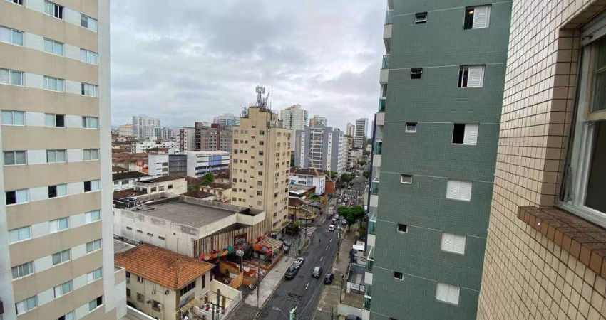 Apartamento em Santos, 1 dormitório com sacada Bairro Embaré