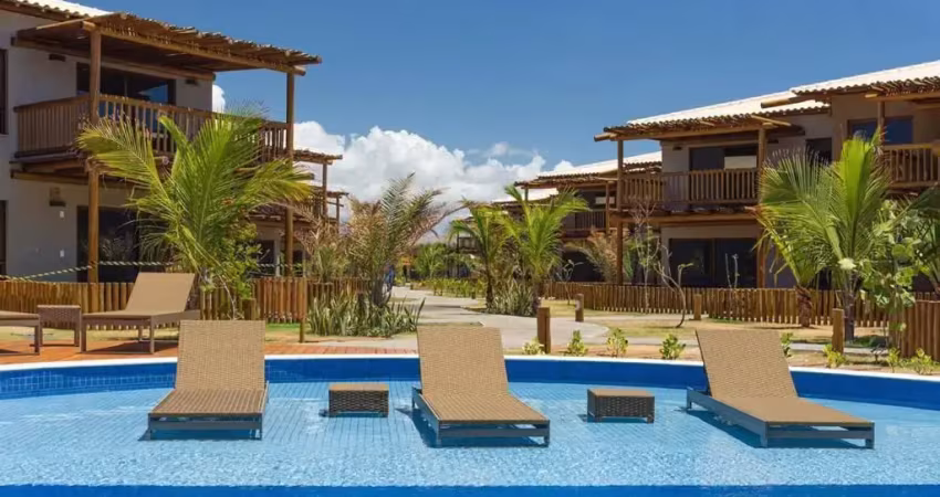 Itacimirim, excelente apto tipo village duplex com 3 suites e 167 m² pé na areia. porteira fechada