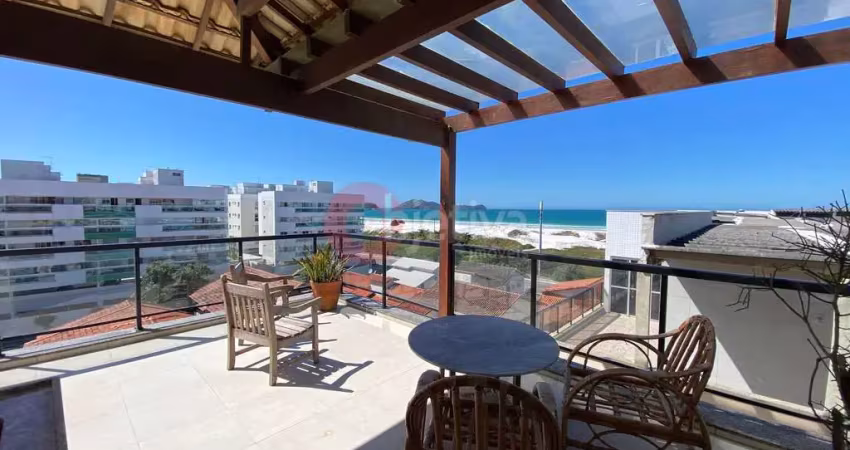 Cobertura duplex, 3 quartos, vista mar Praia do forte - Cabo Frio - RJ