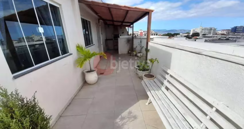 Cobertura tríplex , 5 quartos, 220m², vista mar, braga - cabo frio
