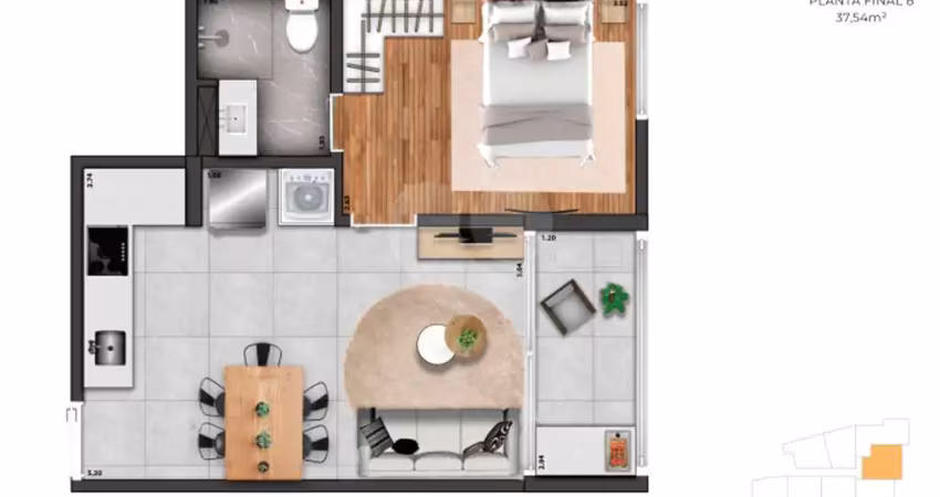 Apartamento com 1 quarto à venda na Rua Dona Luiza Tolle, 367, Santana, São Paulo