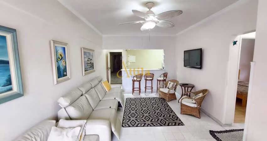 Apto 3 dorms., 300mts praia, sacada, 1 vaga, Enseada