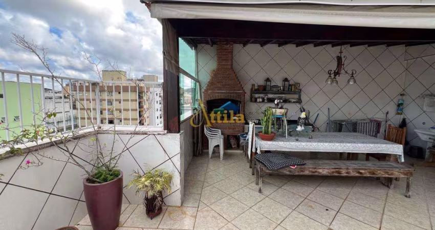 Penthouse 3 dorms., terraço gourmet, 1 vaga, Enseada