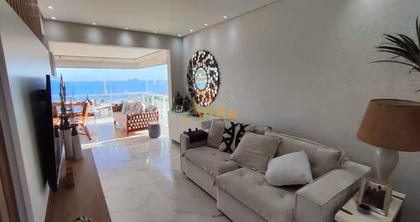 Apto decorado, vista livre para o mar, lazer completo, 2 vagas