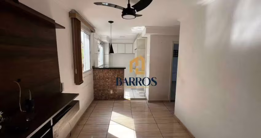 Apartamento á venda 2 dormitórios, 47m2 - bairro monte líbano, residencial jardins do sol - piracicaba/sp