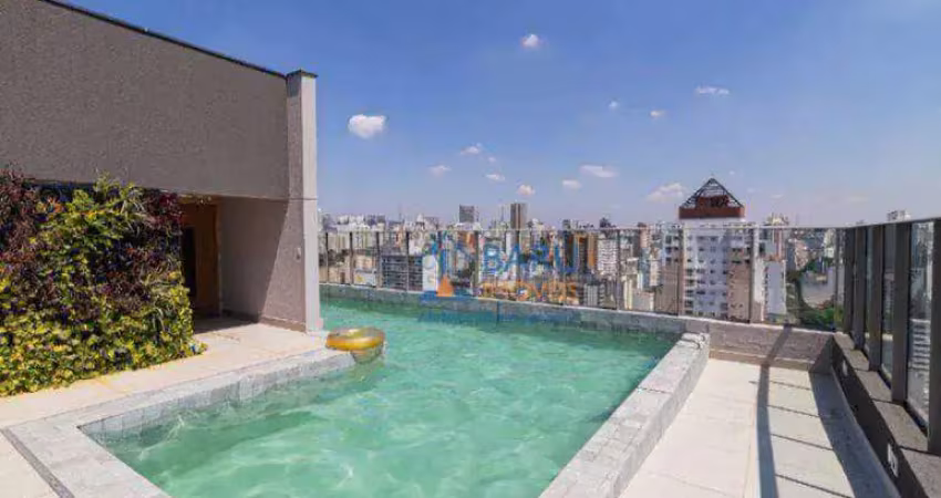 Apartamento com 1 dormitório à venda, 24 m² - santa cecília - são paulo/sp