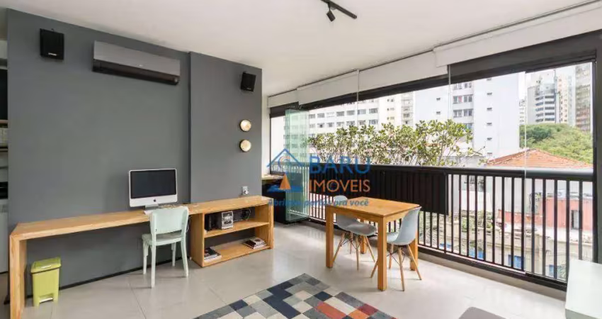 Studio com 1 dormitório à venda, 33 m² por r$ 450.000 - santa cecília - são paulo/sp
