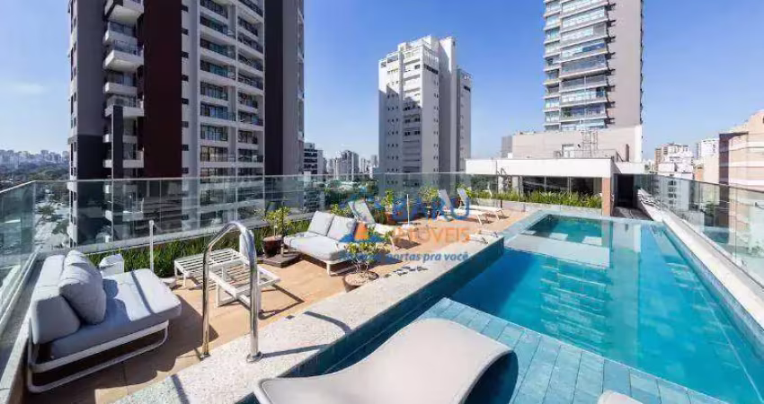 Apartamento com 1 dormitório à venda, 40 m² por r$ 575.000,00 - moema - são paulo/sp