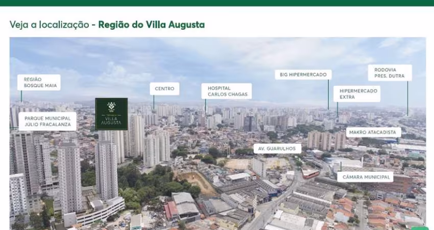 Apartamento para Venda em Guarulhos, Vila Augusta, 2 dormitórios, 1 suíte, 1 banheiro, 1 vaga