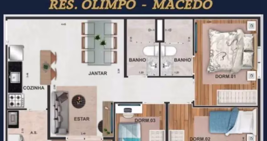 Apartamento à venda na Avenida Otávio Braga de Mesquita, 895, Vila Flórida, Guarulhos
