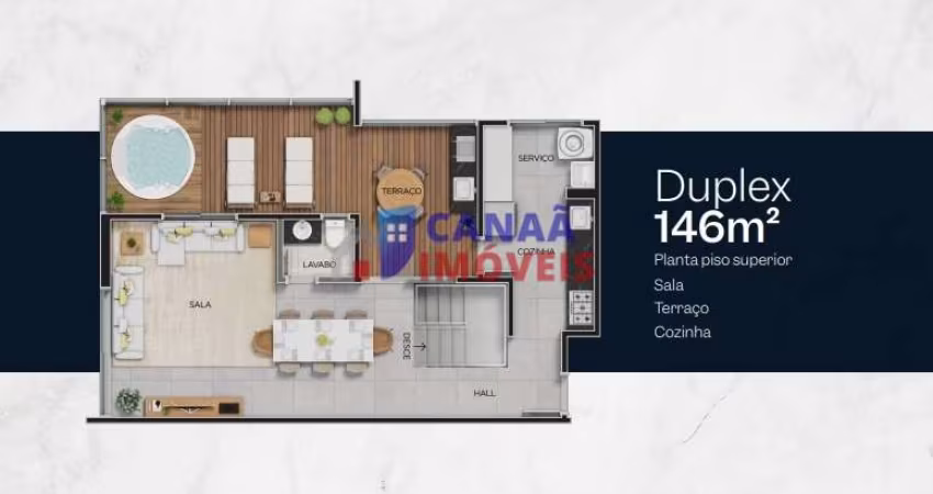 Super Cobertura duplex 3 suítes Belvedere Towers - próximo ao Praia Clube
