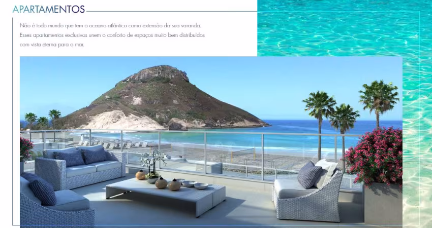 Raridade apartamento pé na areia na Praia da Macumba