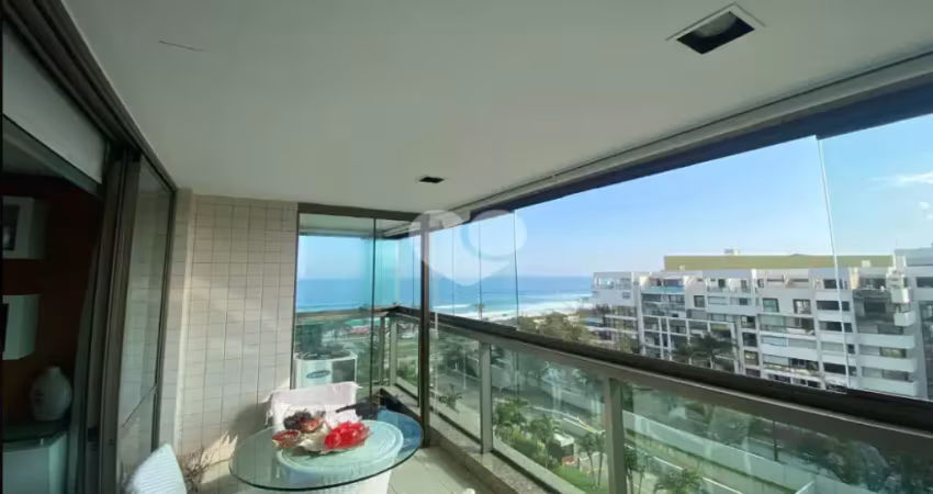 Apartamento pronto para morar avenida lúcio costa com vista mar.