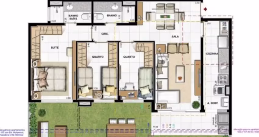 Apartamento garden 3 quartos a venda recreio dos bandeirantes.