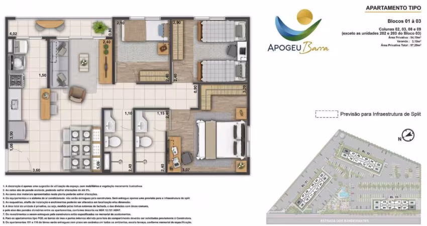 Apartamento 3 quartos pronto para morar na Barra Olímpica.