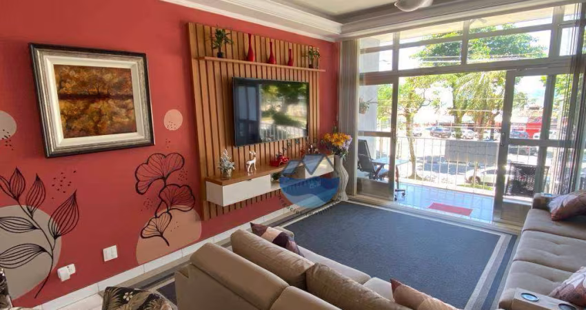 BELÍSSIMO APARTAMENTO DE FRENTE PARA PRAIA DE ITARARÉ, SÃO VICENTE, 160M², 3 QUARTOS, 1 SUÍTE 1 BANHEIRO, 1 VAGA DE GARAGEM COLETIVA SUFICIENTE