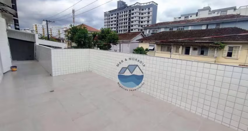 Casa sobreposta alta com 3 dormitórios para alugar, 140 m² por r$ 3.500/mês - campo grande - santos/sp