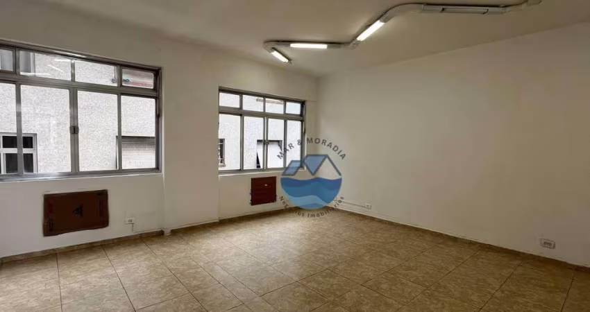 Sala para alugar, 43 m² por R$ 1.900/mês - Boqueirão - Santos/SP