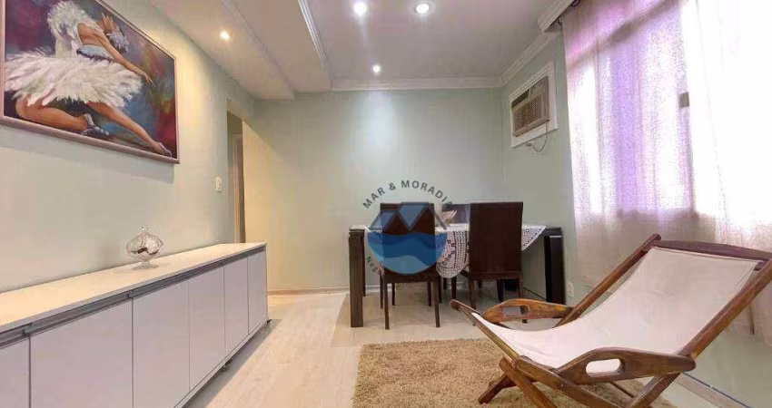 Apartamento com 2 dormitórios à venda, 72 m² por R$ 450.000,00 - Embaré - Santos/SP