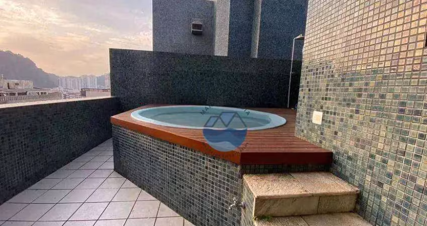 Cobertura com 2 dormitórios à venda, 150 m² por R$ 1.300.000,00 - Gonzaga - Santos/SP